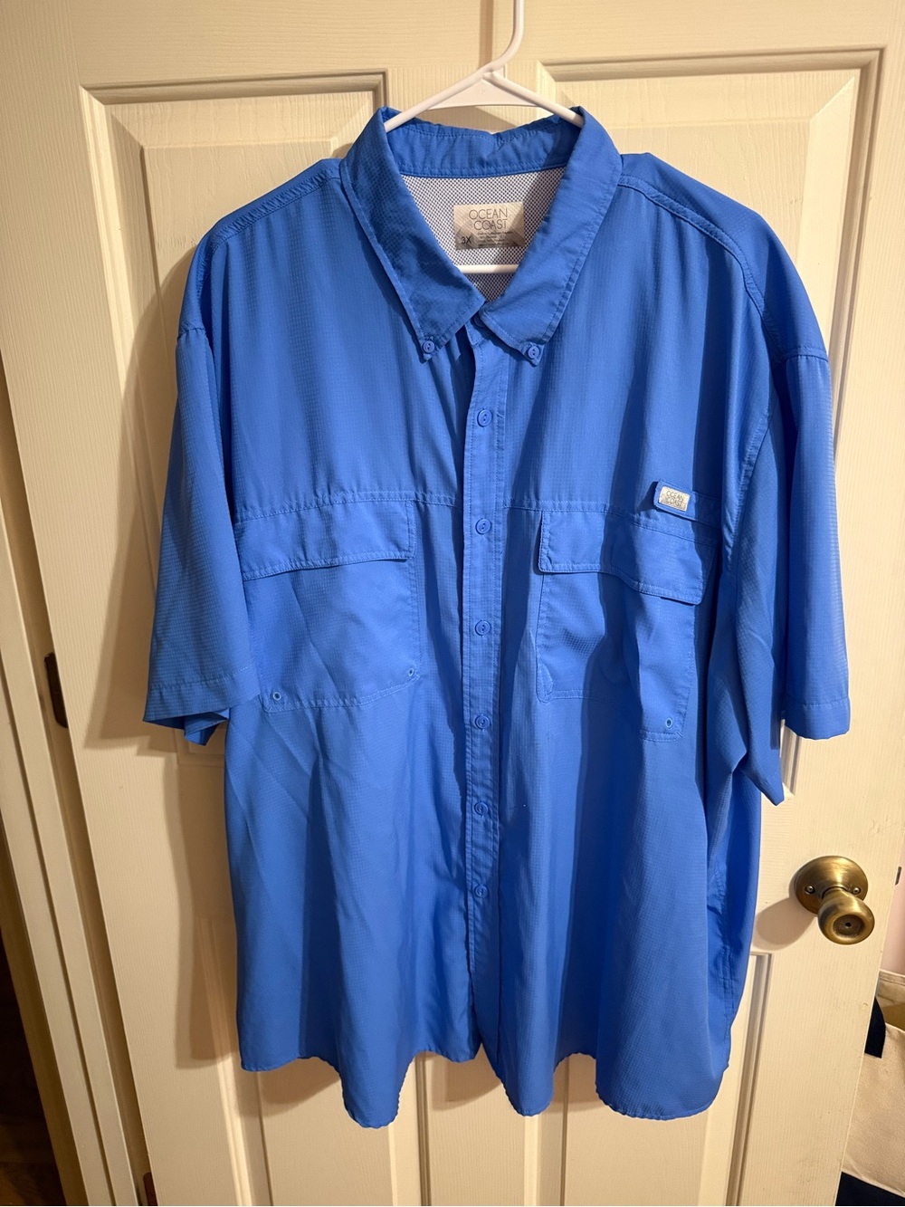 Ocean and Coast Men’s Blue Short-Sleeve Button Shirt size 3x